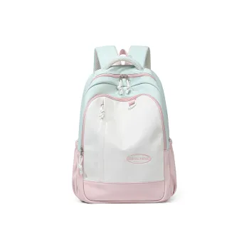 CinvaiKrose Fabric Short Trip Backpack Travel Backpack Laptop Bag Regular Women's Green/Beige Yellow