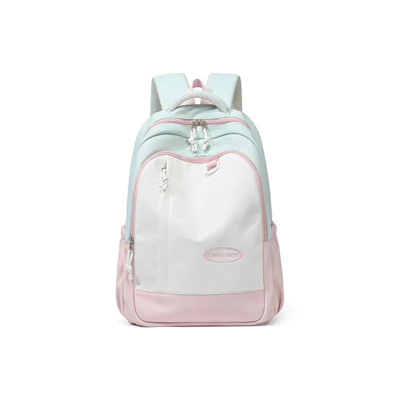 CinvaiKrose Fabric Short Trip Backpack Travel Backpack Laptop Bag Regular Women's Green/Beige Yellow-0