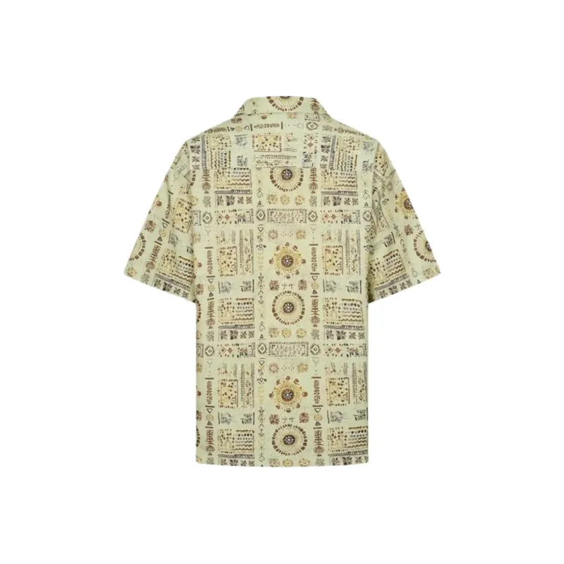URBAN REVIVO Shirts Men Khaki Print-1
