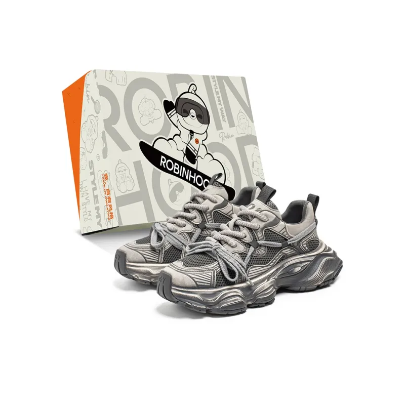 ROBINHOOD Slip Resistant, Abrasion Resistant, Cushioning Support Coverage Low Top Chunky Sneakers Men's-11