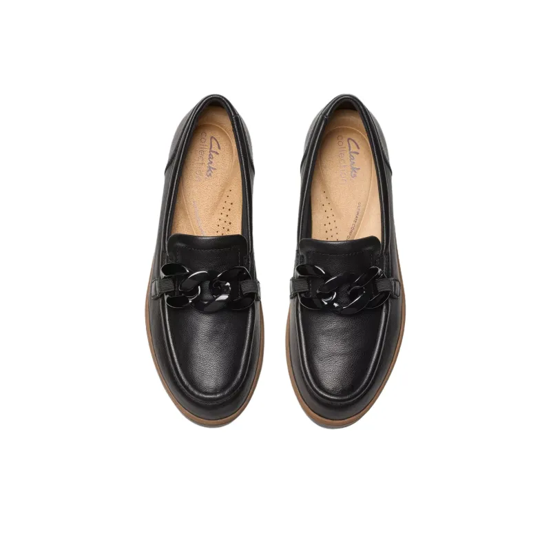 Clarks Zylah May Loafers 5cm Women's Black-3