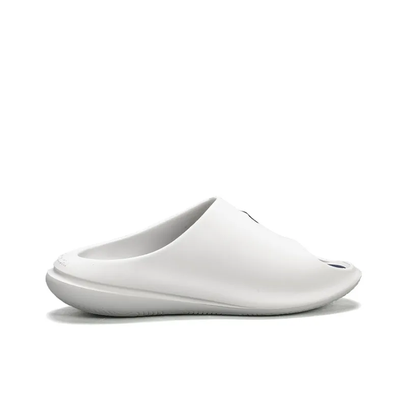 PEAK Very Small Fat Drag Slip Resistant Abrasion Resistant Cushioning Slide Slippers Men's Super Light White Dark Blue-1