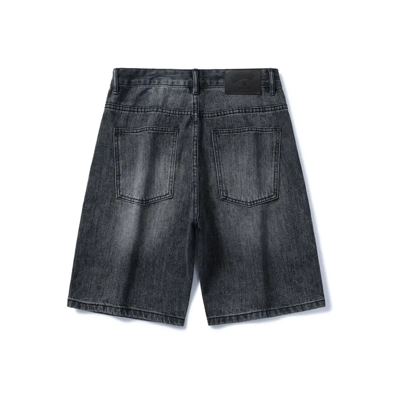 SANTASTIC Denim Shorts Men Black-1