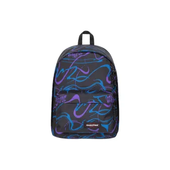 EASTPAK Nylon Backpack Medium Size Unisex Black & Multicolor