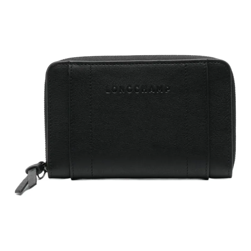LONGCHAMP 3D Logo debossed Leather Wallet-0