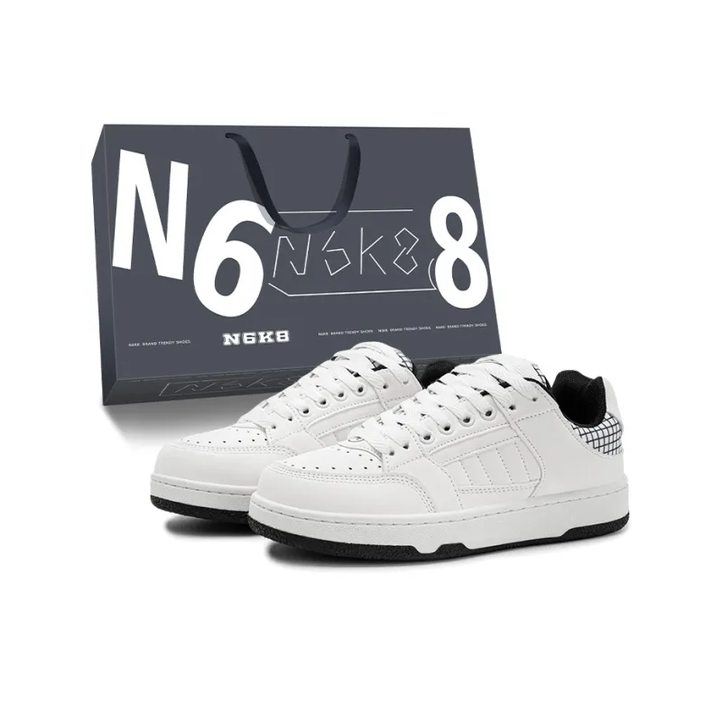 N6K8 Anti Slip Wear Resistant Low Top Skateboard Shoes Unisex-5