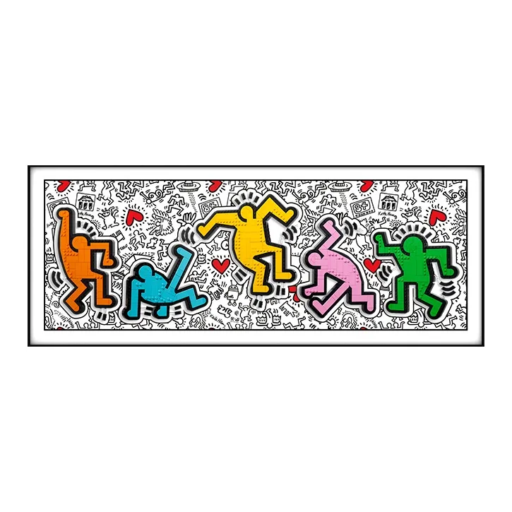LIGHT YOUR BRICKS Compatibility 31216 Keith Haring Dancing Figure Building Blocks Display Case Model Accessories-0