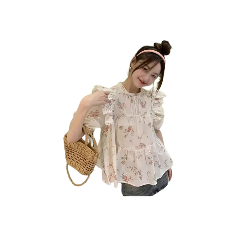 Mu Xiao Xin Shirts Women's Pink-3