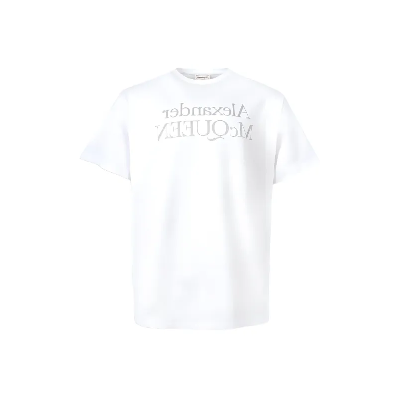 Alexander McQueen Reflective Logo Printed T Shirt-0