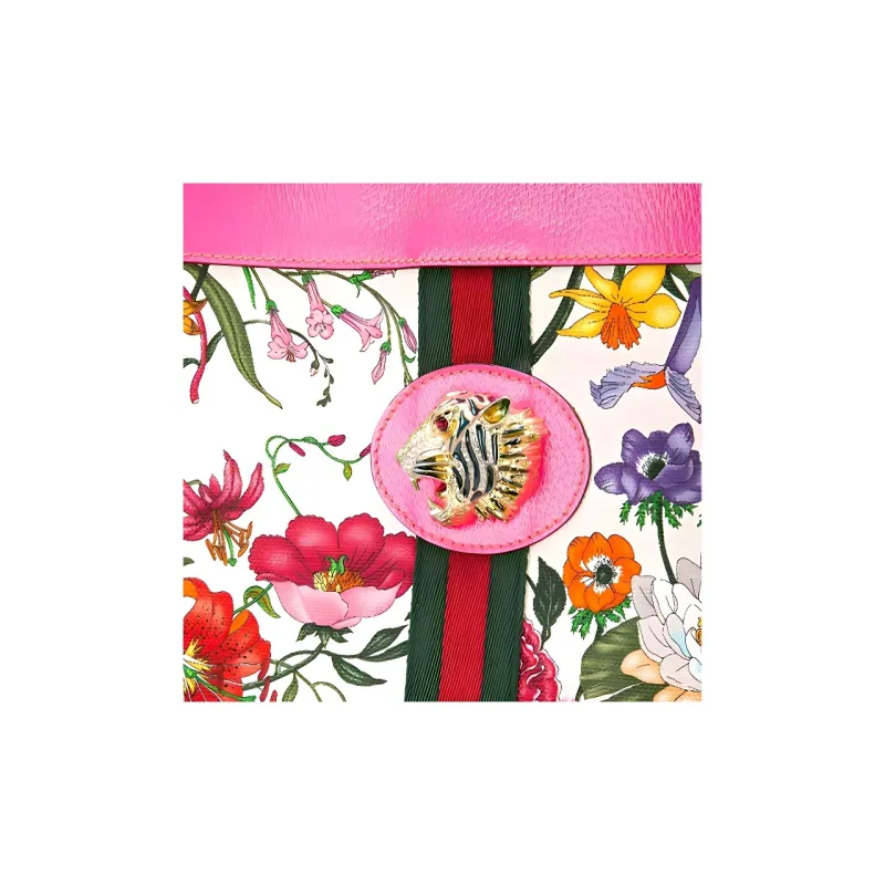 GUCCI Rajah Canvas With Leather Combo Bag Tote Bag Shopping Bag Shoulder Bag Handbag Women's Multicolor-3