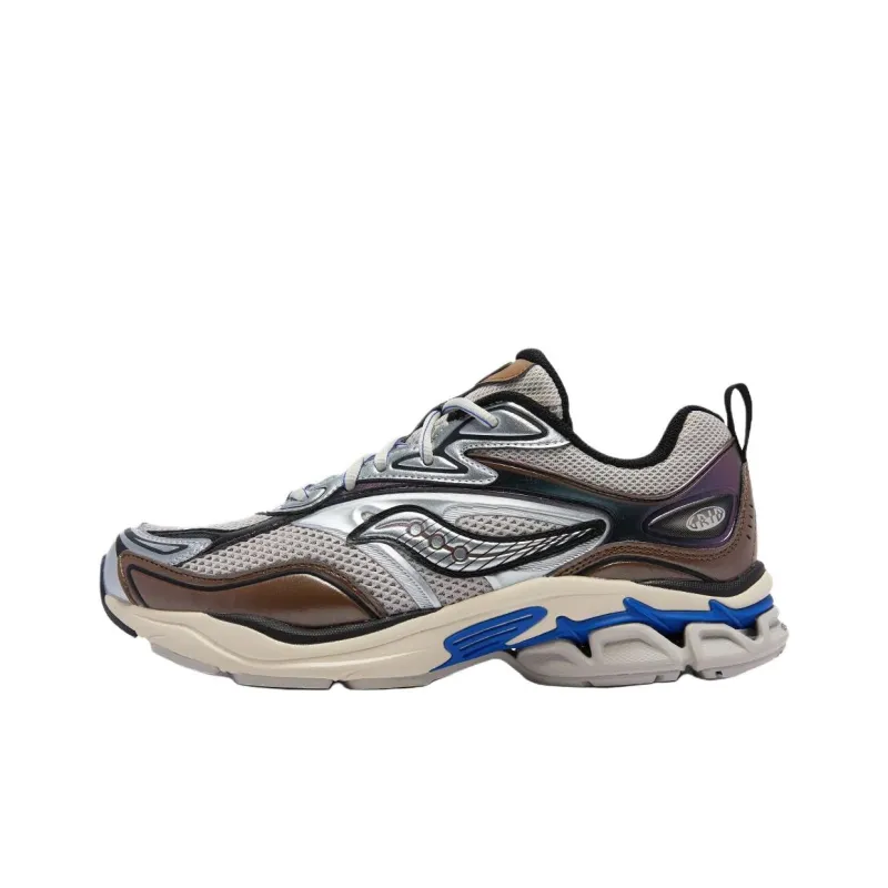 Saucony Low Top Running Shoes Unisex Gray Silver-0