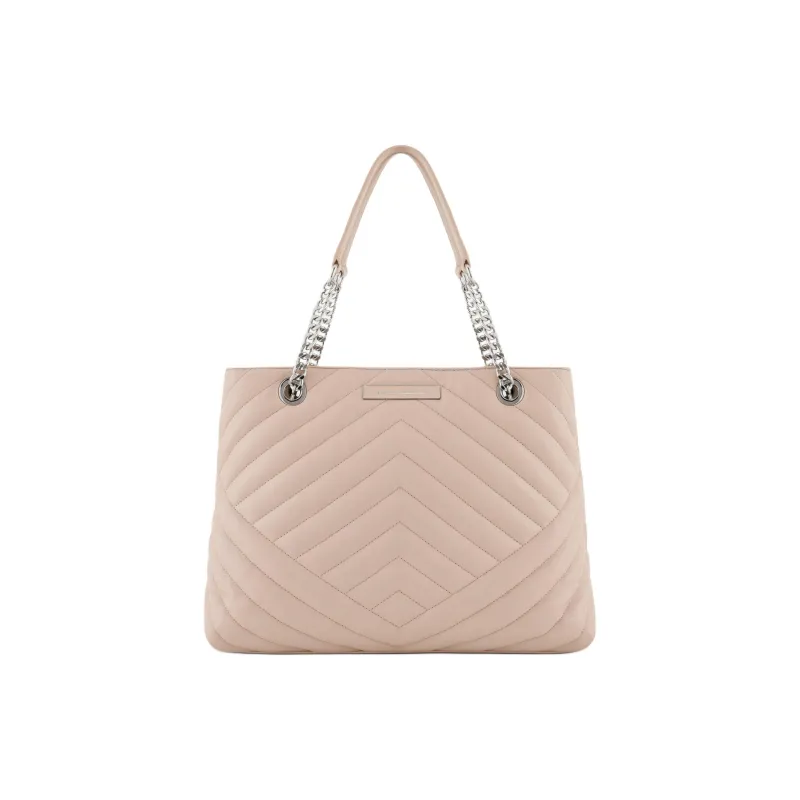 ARMANI EXCHANGEAE Polyester Tote Bag, Shopping Bag, Shoulder Bag, Handbag Women's Beige Apricot-0