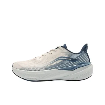 QIAODAN Cushioning Lightweight Low Top Casual Running Shoes Men's Beige Blue