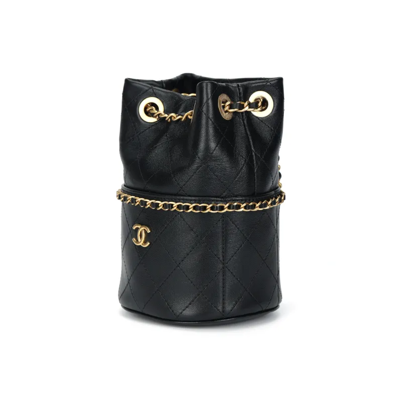 CHANEL Leather Bucket Bags Crossbody Bag, Shoulder Bag Women's Black-1