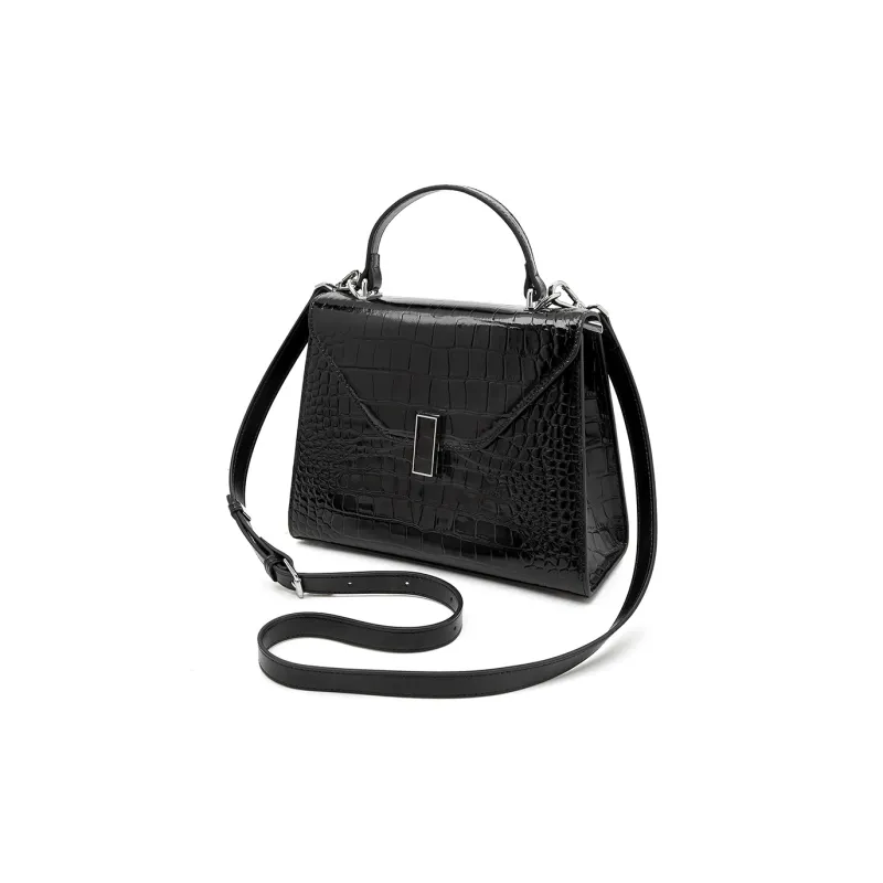 Old Man's Head Top Grain Cow Leather Crossbody Handbag Women's Multicolor-3