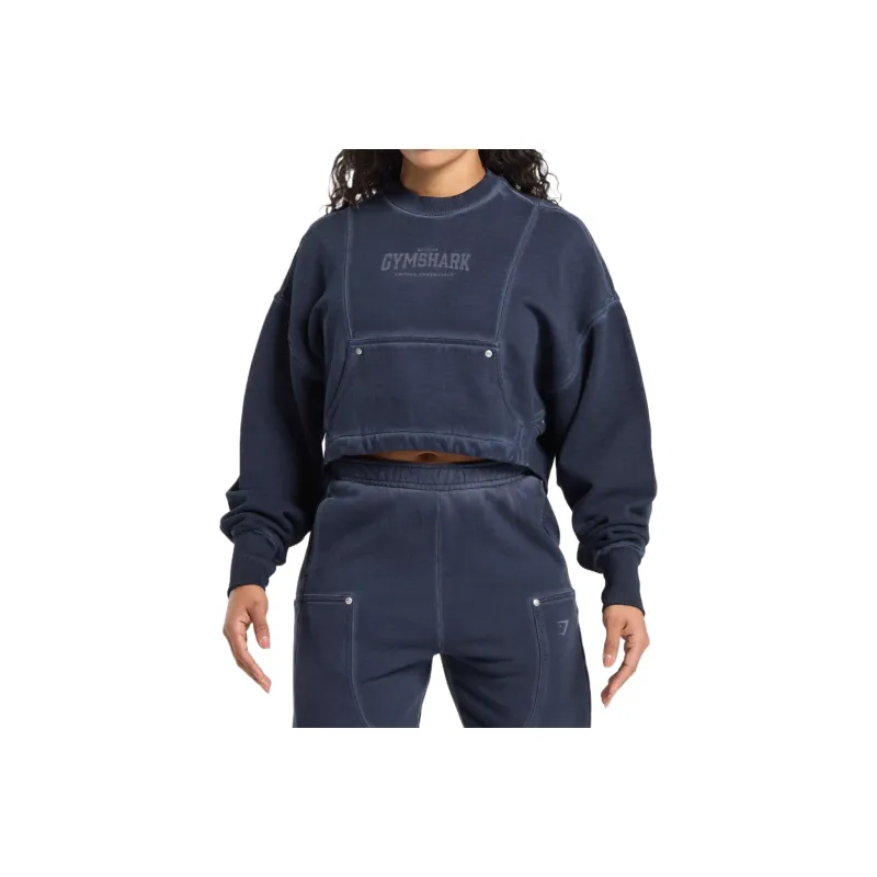 GYMSHARK Sweatshirt Women's Deep Blue-0