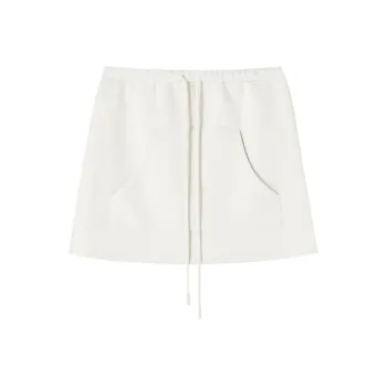 SHUXI Casual Short Skirts Women's Stream White