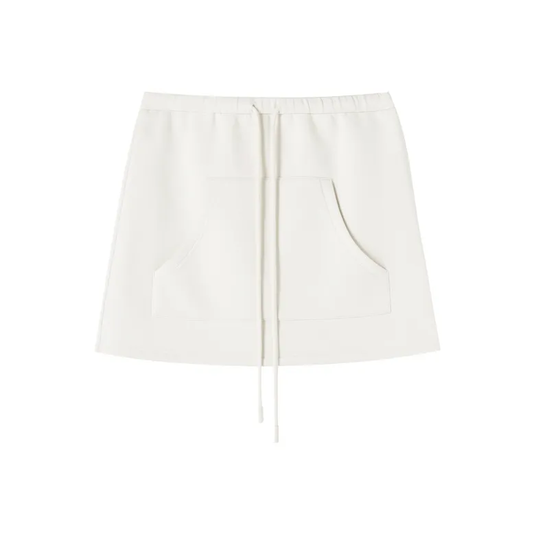 SHUXI Casual Short Skirts Women's Stream White-0