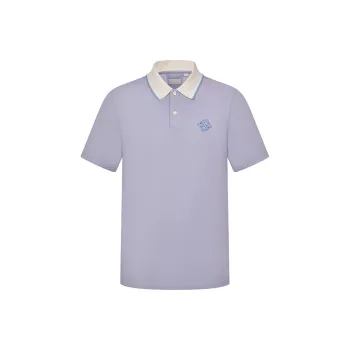 RARE Polo Shirts Men Gray Purple