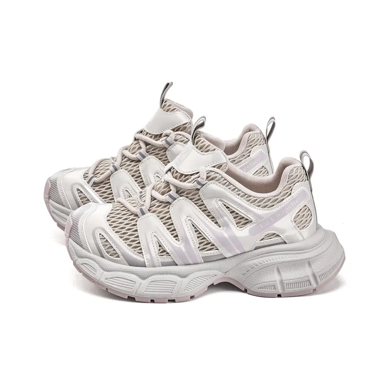 La Chapelle Chunky Sneakers Women's Low Top Light Pink-2
