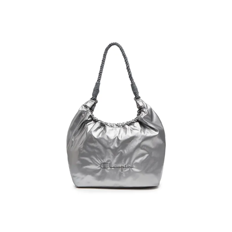 Champion Fabric Shoulder Bag Women's Medium Blue Denim/Silver White/Black-6