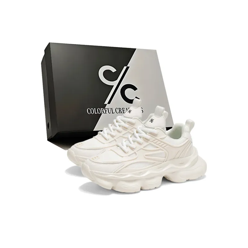 Colorful Creations Slip Resistant, Abrasion Resistant, Breathable, Height Increasing Low Top Chunky Sneakers Men's-4