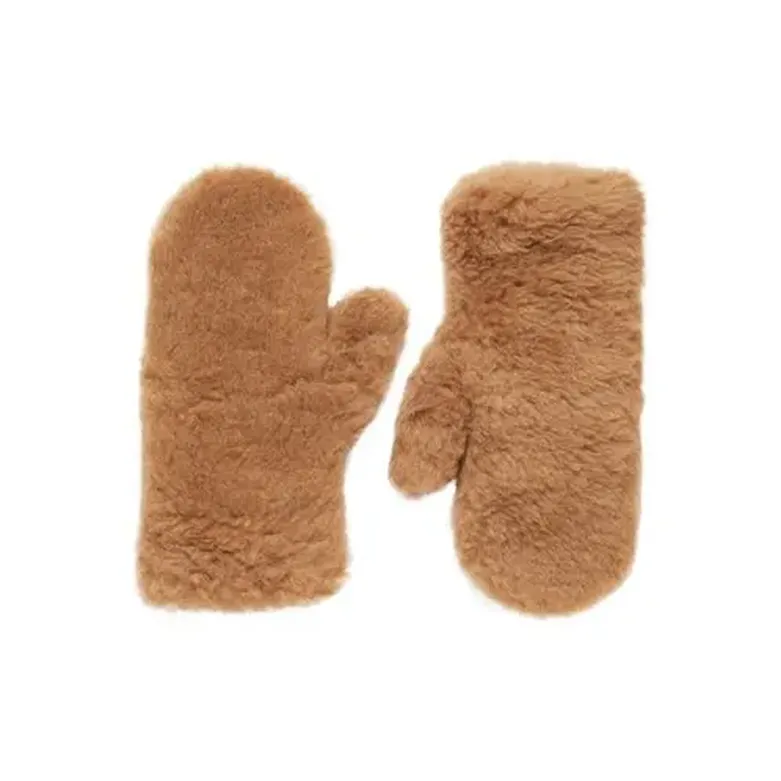 MaxMara   Knit Gloves Unisex Brown-0
