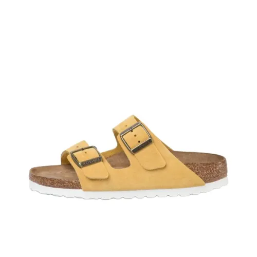 Birkenstock Arizona Abrasion Resistant Slide Slippers Women's Yellow Narrow