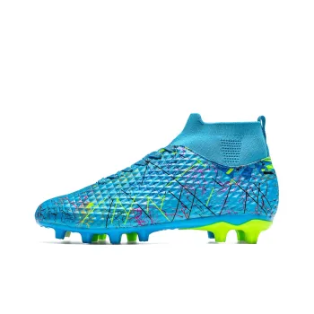 Sportful Soccer Shoes Men Low Top Daytime Blue Long Studs/Black Neon Green Long Studs/Blue Neon Green Long Studs