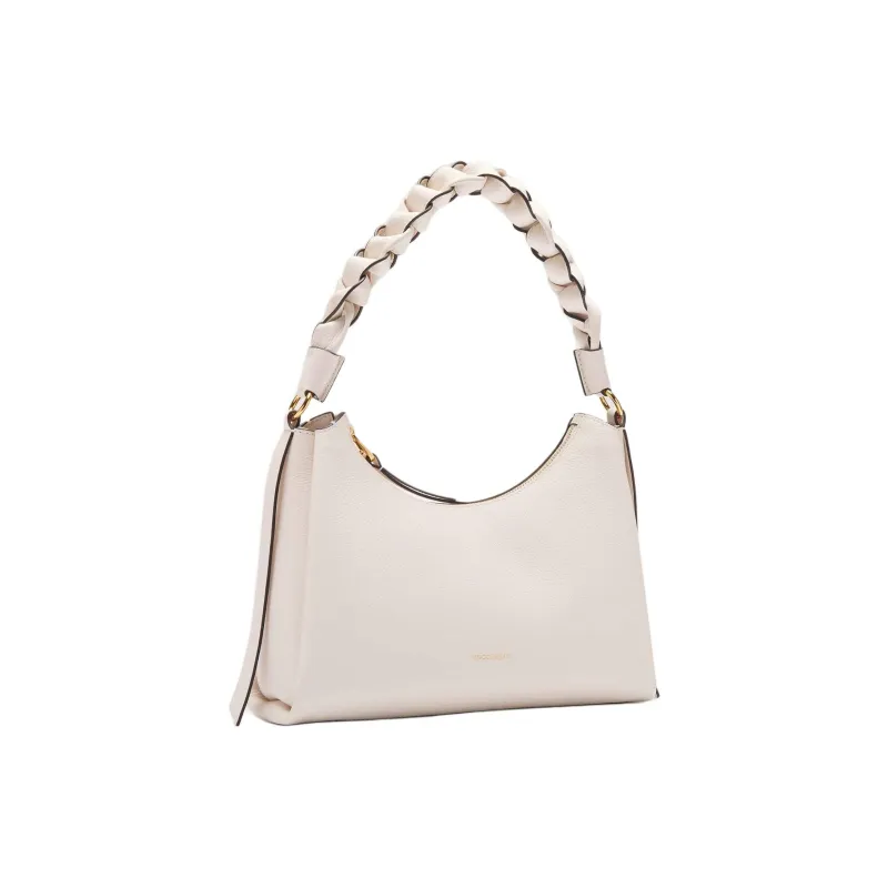 COCCINELLE Boheme Double Sided Leather Handbag Trumpets Women's White-1