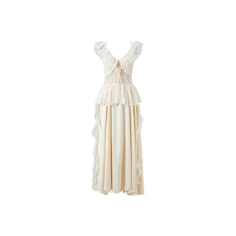 YGPRW Sleeveless Dresses Women's Apricot-0