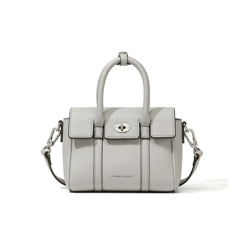 CinvaiKrose Synthetic Leather Shoulder Bag, Crossbody Bag, Mom Handbag Trumpets Women's Gray/Black-0