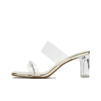 NINE WEST Abrasion Resistant Slide Slippers Women's Gold