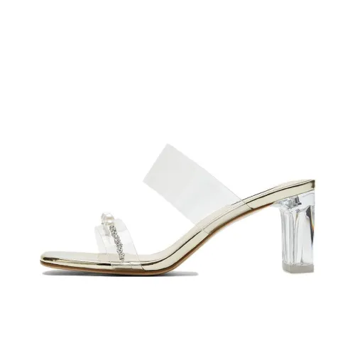 NINE WEST Abrasion Resistant Slide Slippers Women's Gold