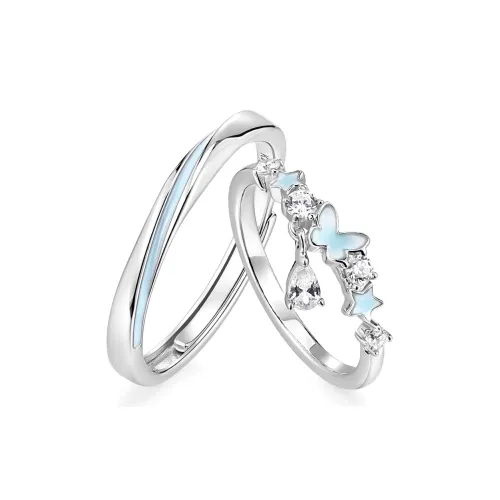 KADER 925 Sterling Silver Rings Unisex Silver Box