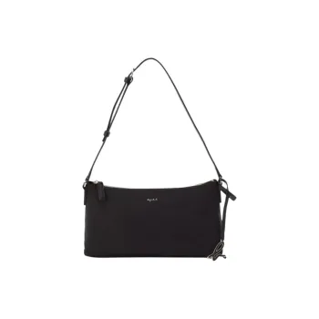 Agnes B. Logo Plaque Zip fastening Cross Body Bag