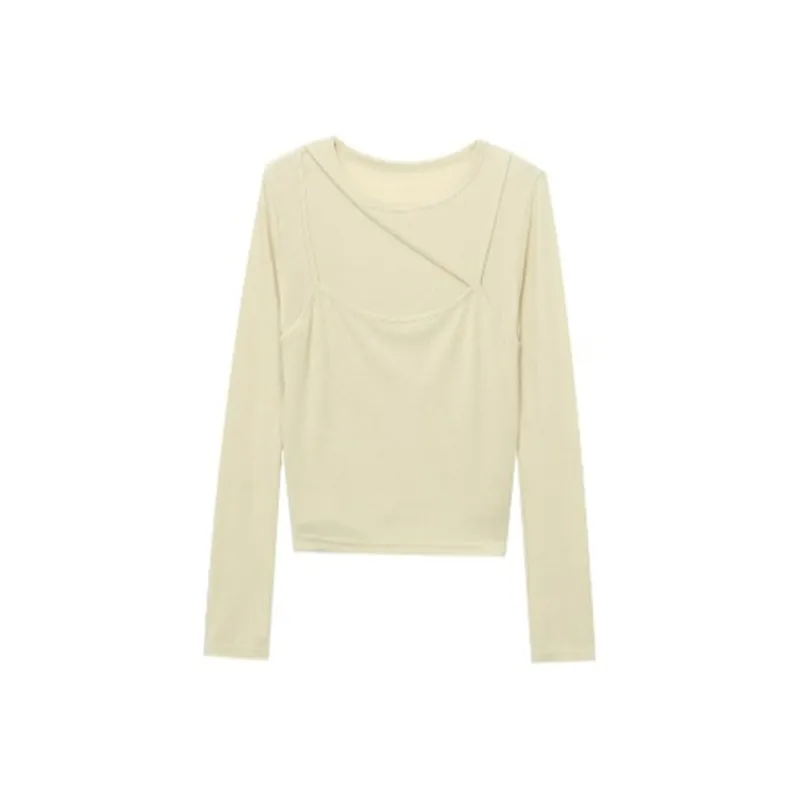 CHARM PICK T Shirts Women's Yellow-0