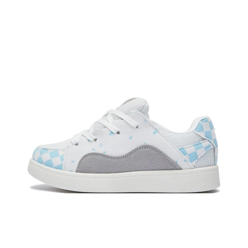 MEXICAN Low Top Skateboard Shoes Women's White Blue-0