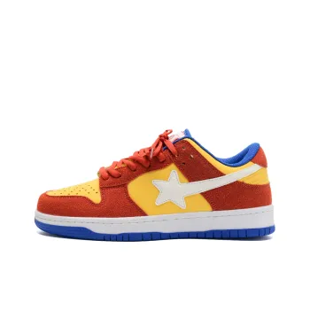 7 SEVFUN Low Top Skateboard Shoes Unisex Yellow Orange Stars