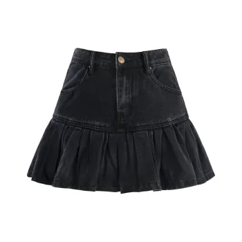 UNIFREE Denim Short Skirts Women's Black