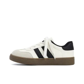 EXULL Q Low Top Skateboard Shoes Women's Beige Black