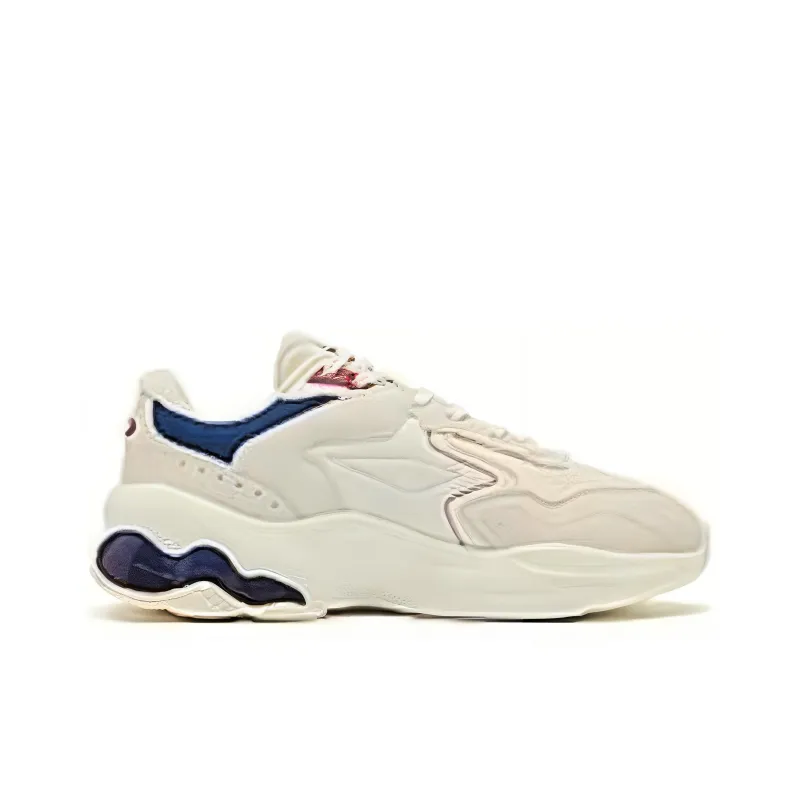 QIAODAN Non slip Lightweight Low Top Casual Shoes Men's White Blue-1