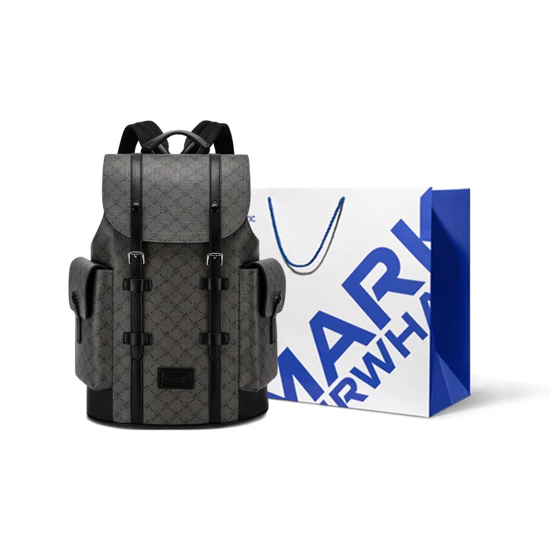 FAIRWHALE PVC Backpack Men's Lead Coffee/Coffee-9