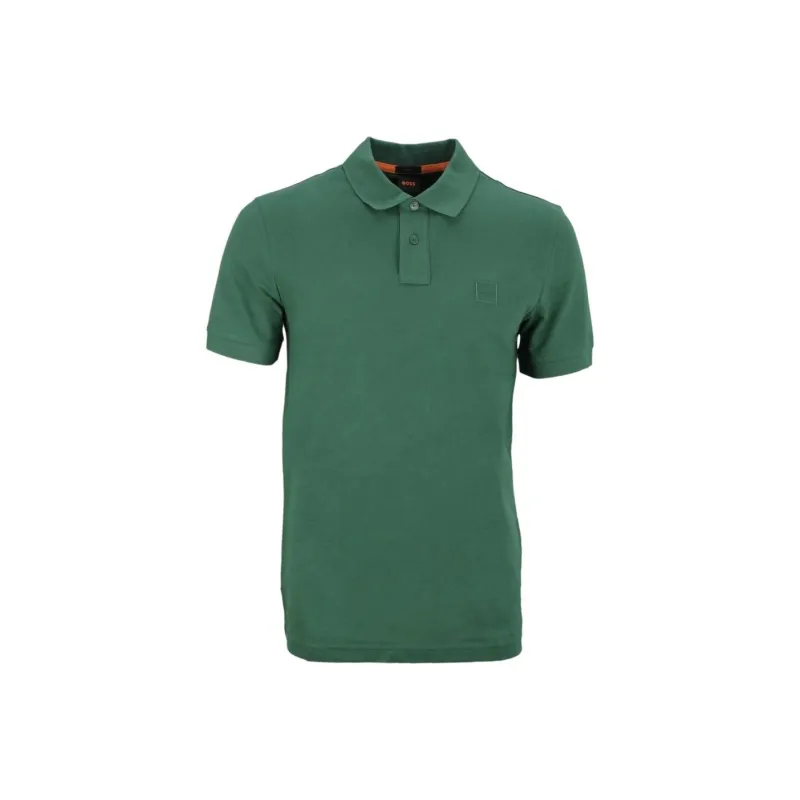 Boss Logo embroidered Piqué Polo Shirt-0