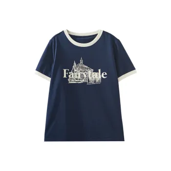 LUYOUYE T Shirts Women's Navy Blue