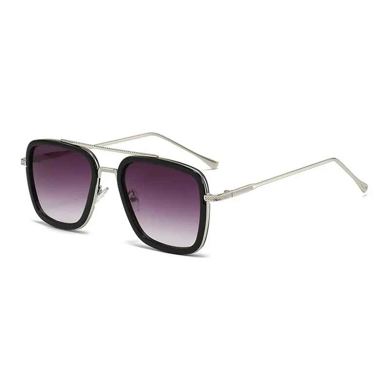 JEANSWEST Plastic Metal Square Sunglasses Unisex-5