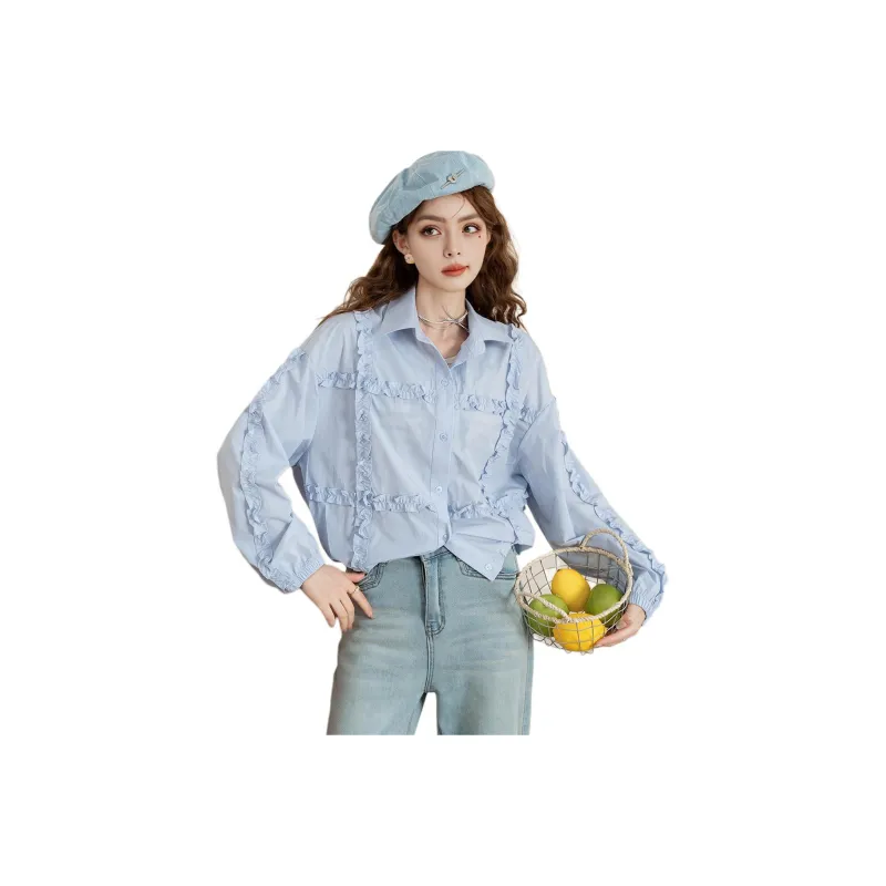 FAWENXIANGZI Spring, Fall Shirt Women's-6