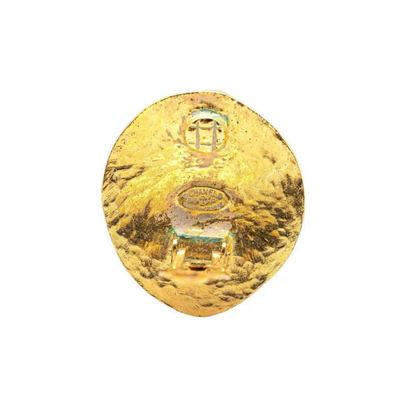 CHANEL Gold Plated Earrings Women's Gold-2