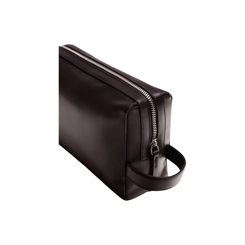 ZARA Cow Leather Clutches Toiletry Bags Men's Brown-3