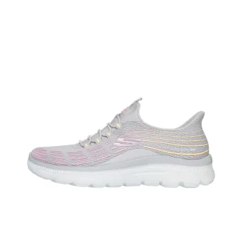 Skechers Summits Plus Bright Wave Low Top Casual Shoes Women's Gray Purple